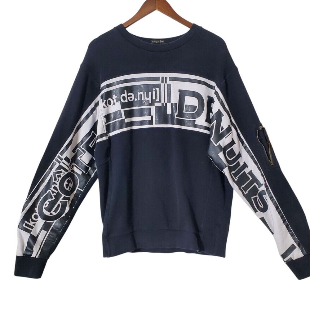 Côte De Nuits Black & White Logo Designer Sweatshirt XL Grunge Punk Mens